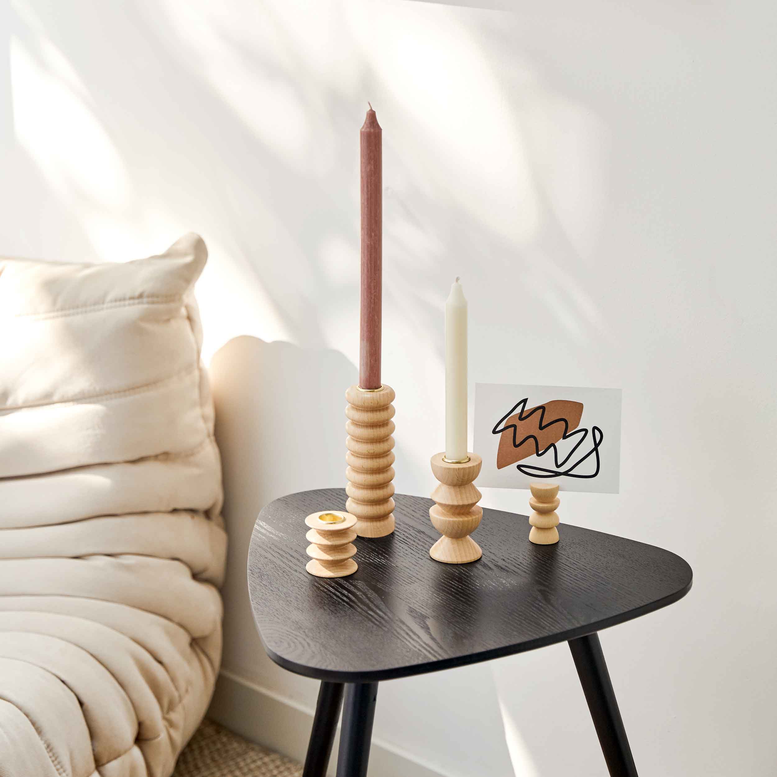 Photophore en bois Totem - Grand N° 1