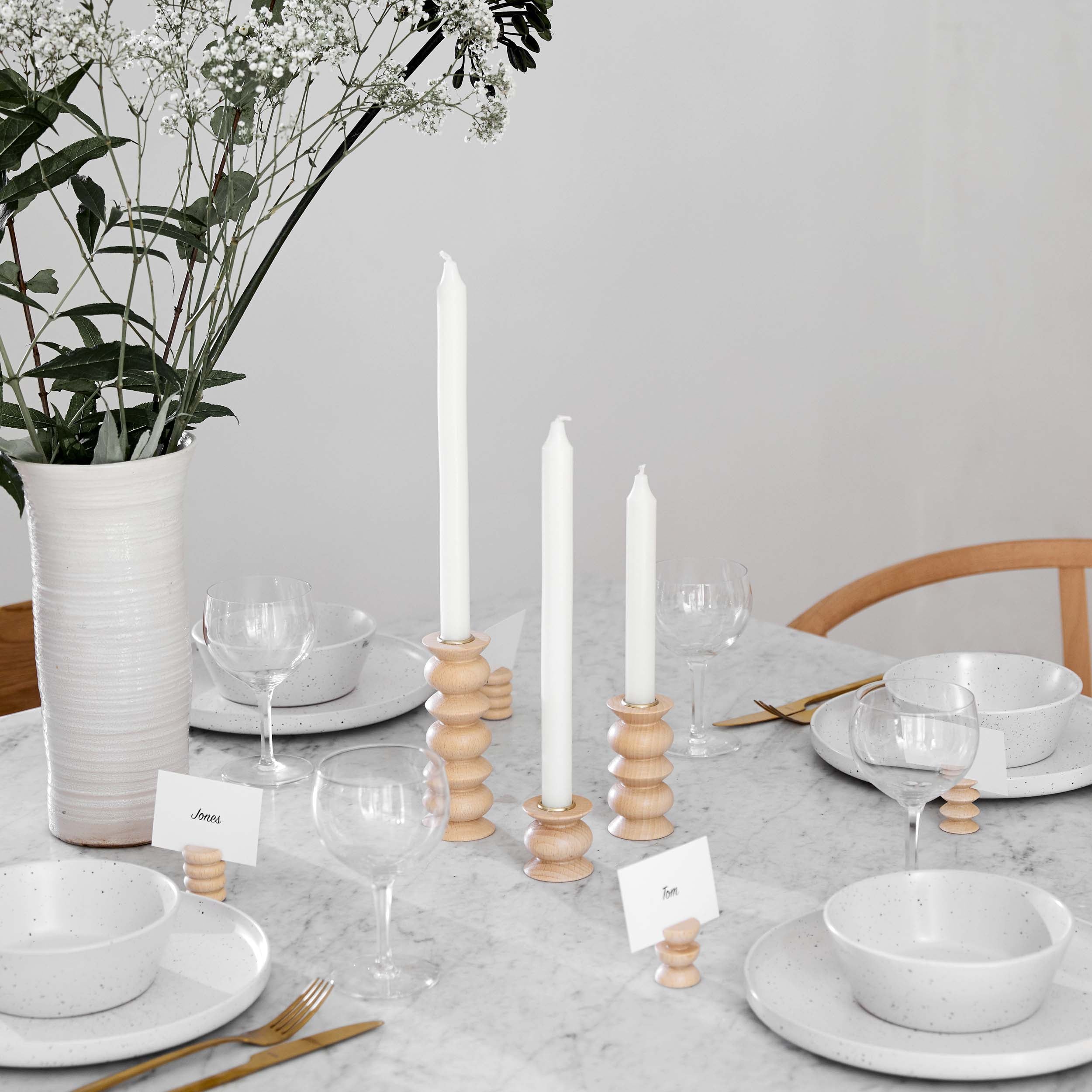 Totem Wooden Candle Holder - Short Nº 5